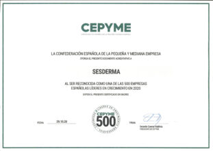 SESDERMA ha sido seleccionada como Empresa CEPYME500