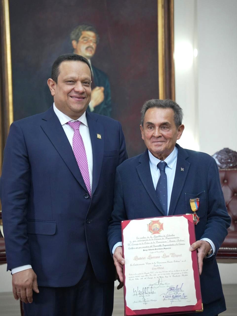 Dr. Gabriel Serrano Receives the Order of Democracy Simón Bolívar